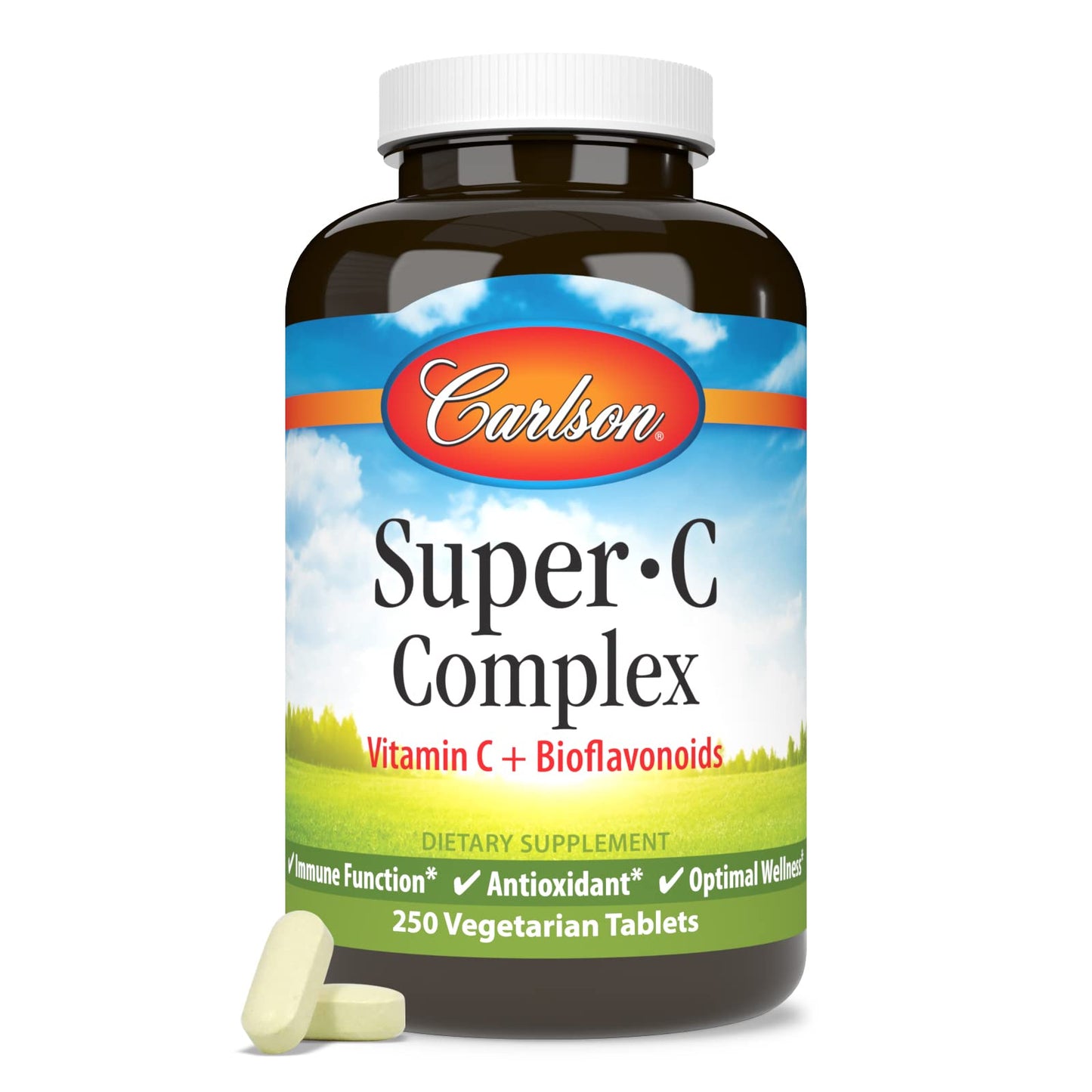 Carlson Super-C Complex: Vitamin C + Bioflavonoids – Immune Support (250 Tablets)