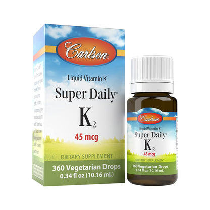 Carlson Super Daily K2 45 mcg MK-7 - Vitamin K2 Supplement