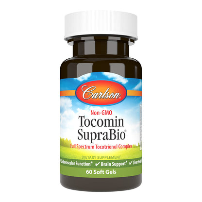 Carlson - Tocomin SupraBio: Bio-enhanced Tocotrienol Complex for Brain & Cardiovascular Health | 60 Soft Gels
