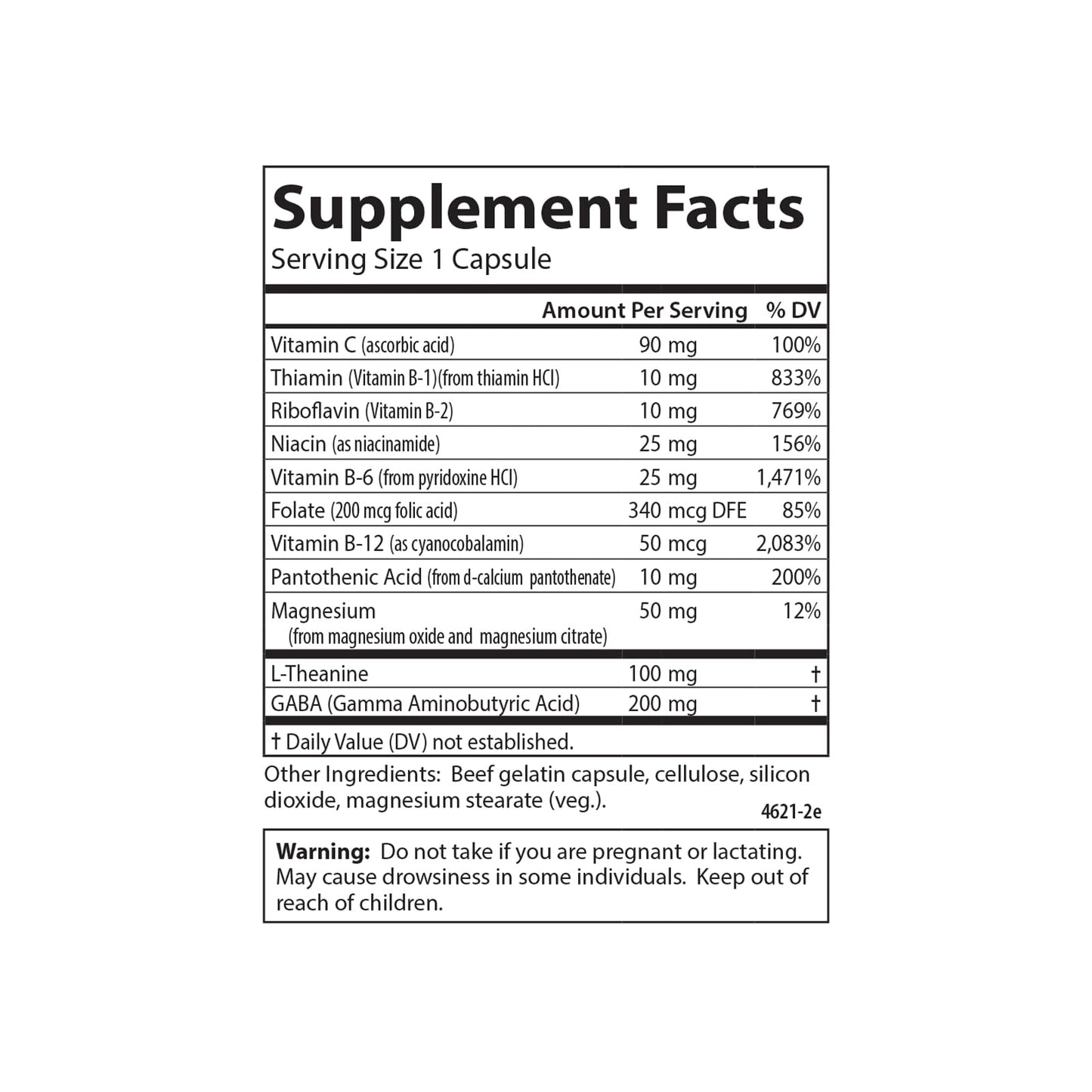 Carlson Totally Zen – GABA, L-Theanine & B Vitamins | Calm Mood & Mental Clarity | 60 Capsules