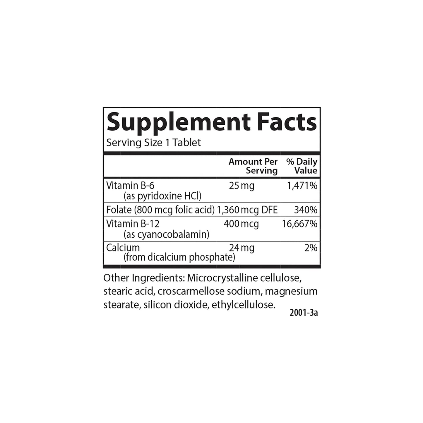 Carlson Tri-B B-Complex Vitamins | B6 B12 Folic Acid - 120 Tablets | Heart Health