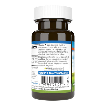 Carlson Vitamin A Palmitate 15000 IU | Vision Health & Healthy Skin | 120 Softgels
