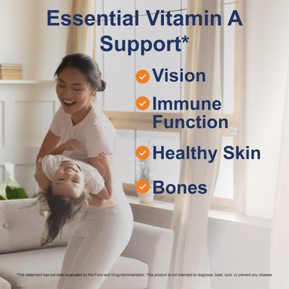 Carlson Vitamin A Palmitate 15000 IU (4500 mcg RAE) - Vision Health, Skin & Immune Support | 240 Softgels (Pack of 2)