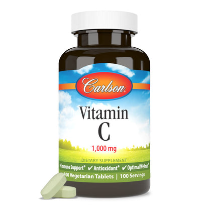 Carlson Vitamin C 1000 mg – 100 Count Pack of 2 | Immune Support