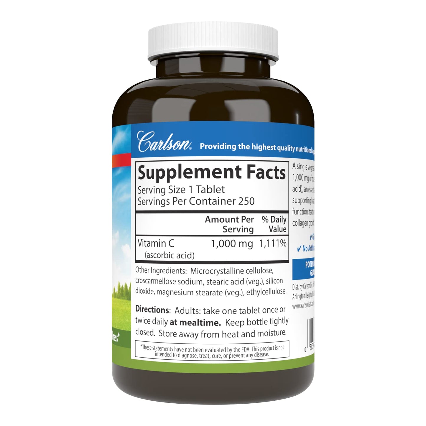 Carlson Vitamin C 1,000 mg – 250 Count | Immune Support