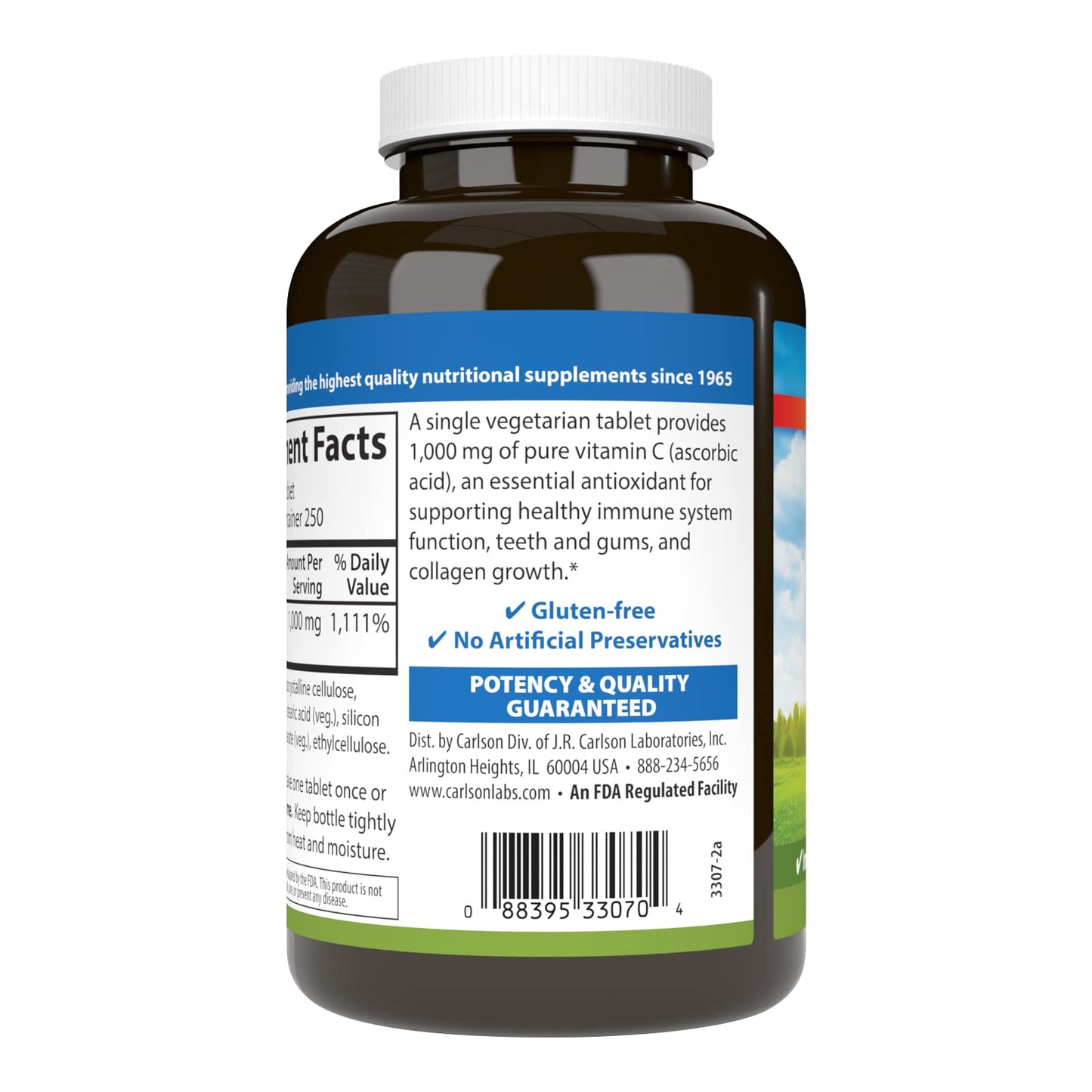 Carlson Vitamin C 1,000 mg – 250 Count | Immune Support