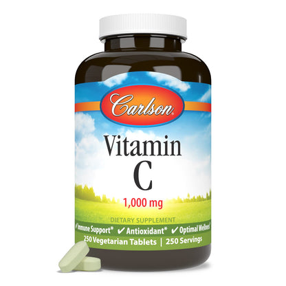 Carlson Vitamin C 1,000 mg – 250 Count | Immune Support