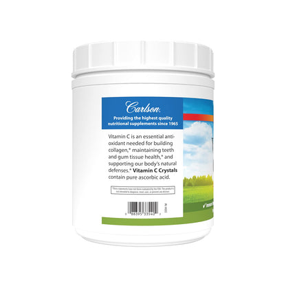 Carlson Vitamin C Crystals 2000 mg - Non-GMO Powder (1000 g) | Immune Support