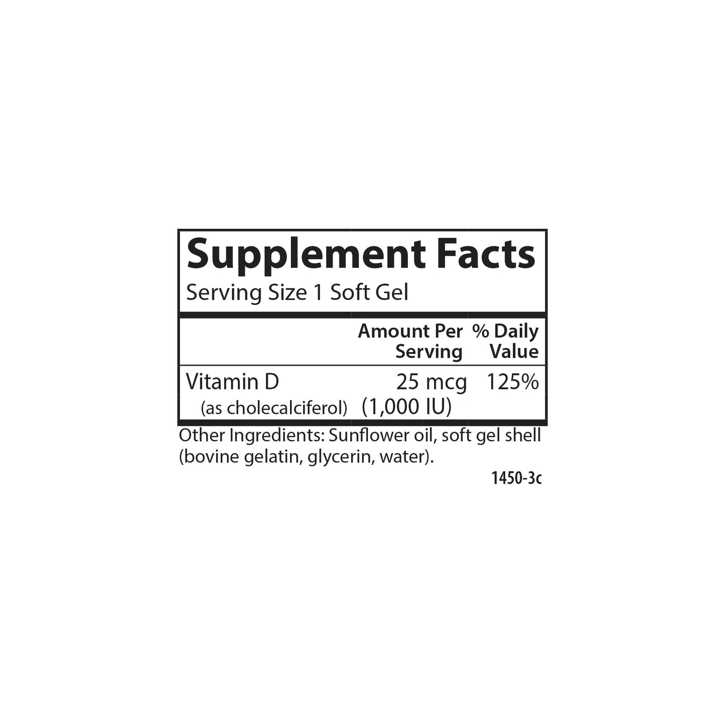 Carlson - Vitamin D3, 1000 IU (25 mcg), Bone Health, Muscle Health, Cholecalciferol, Vitamin D Supplements, Vitamin D3 Soft Gels, 60 Softgels