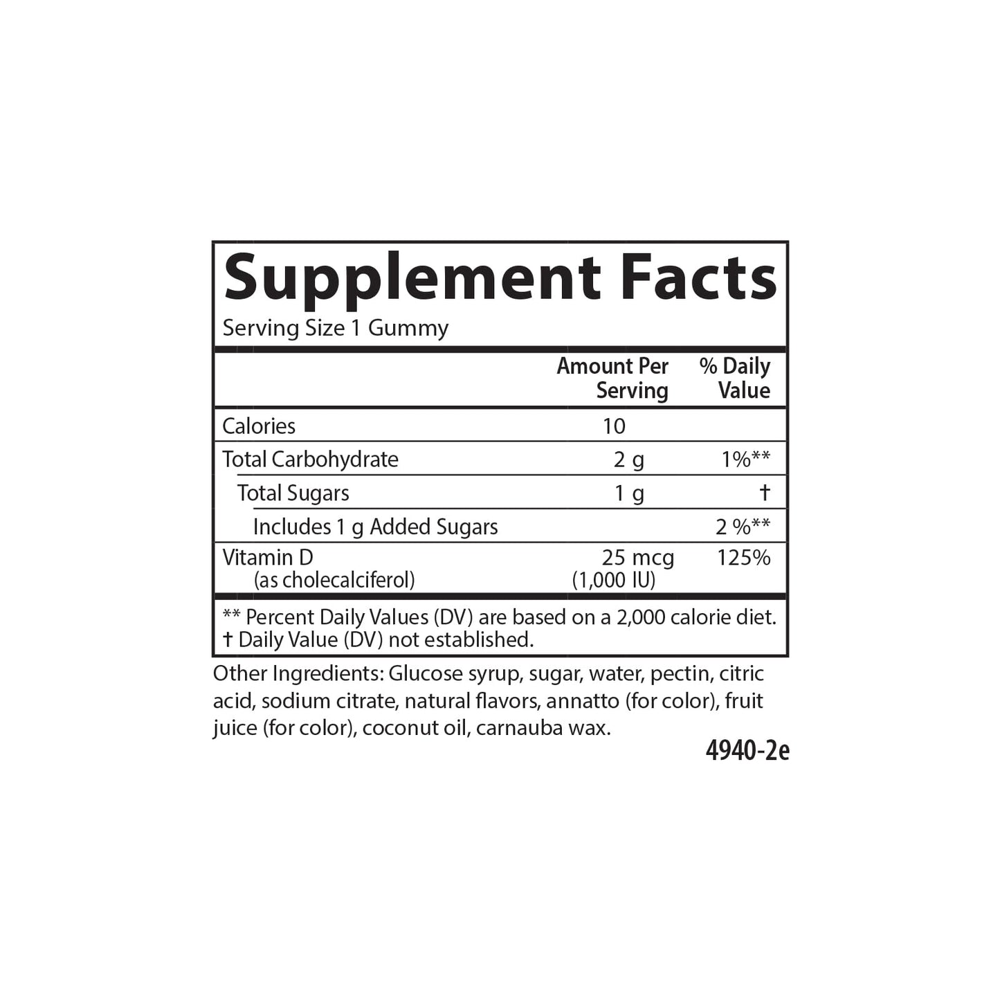 Carlson Vitamin D3 Gummies 1000 IU – Bone Health & Immune Support (Pack of 2, 60 Veg Gummies)