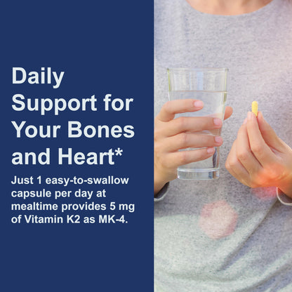 Carlson Vitamin K2 MK-4 (Menatetrenone) – 60 Soy-Free Capsules, Bone & Heart Health