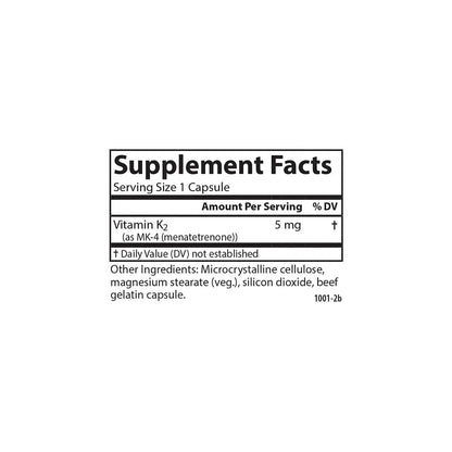 Carlson Vitamin K2 MK-4 (Menatetrenone) - Soy-Free, 180 Capsules | Bone & Heart Health BritishVita | Premium UK Vitamins & Wellness Supplements