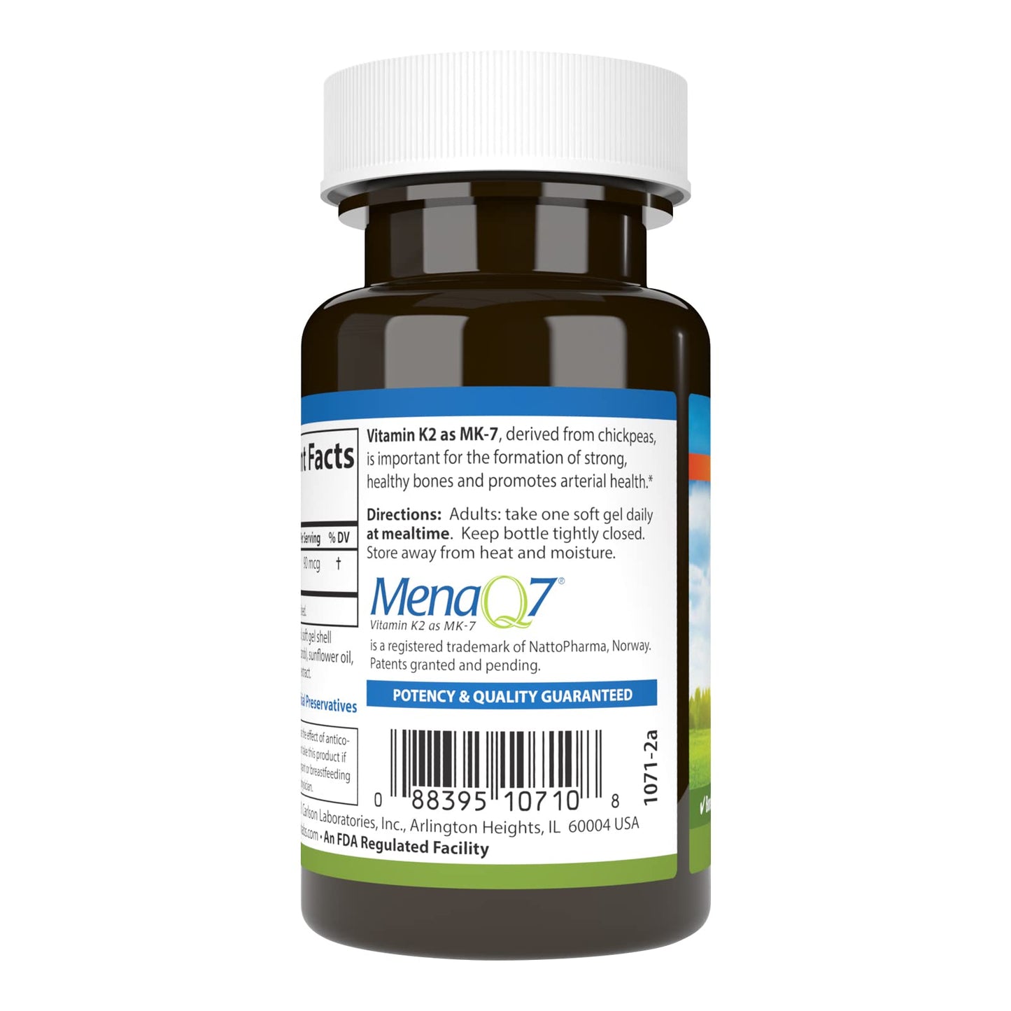 Carlson - Vitamin K2 MK-7 (Menaquinone), 90 mcg, Bone Support, Calcium Bioavailability, K2 Vitamin, Vitamin K-2, 60 Softgels