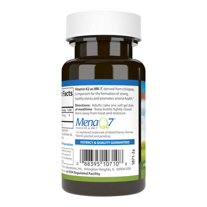 Carlson - Vitamin K2 MK-7 (Menaquinone), 90 mcg, Bone Support, Calcium Bioavailability, K2 Vitamin, Vitamin K-2, 60 Softgels