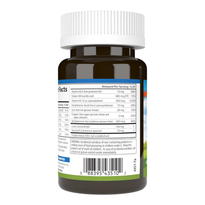 Carlson Women's Iron Restore - 28 mg Iron + B Vitamins for Menstrual Support, Iron Absorption & Women's Health | 60 Capsules (Pack of 2)