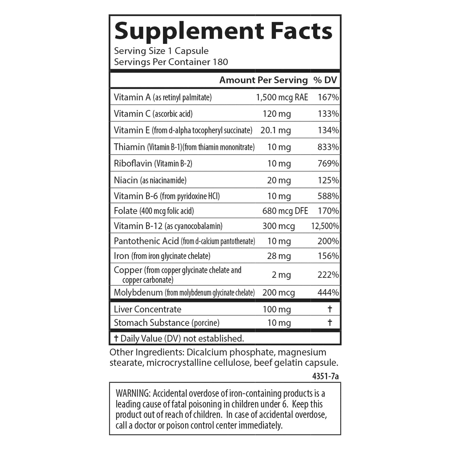 Carlson Women's Iron Restore - 28 mg Iron + B Vitamins for Menstrual Support, Iron Absorption & Women's Health | 60 Capsules (Pack of 2)