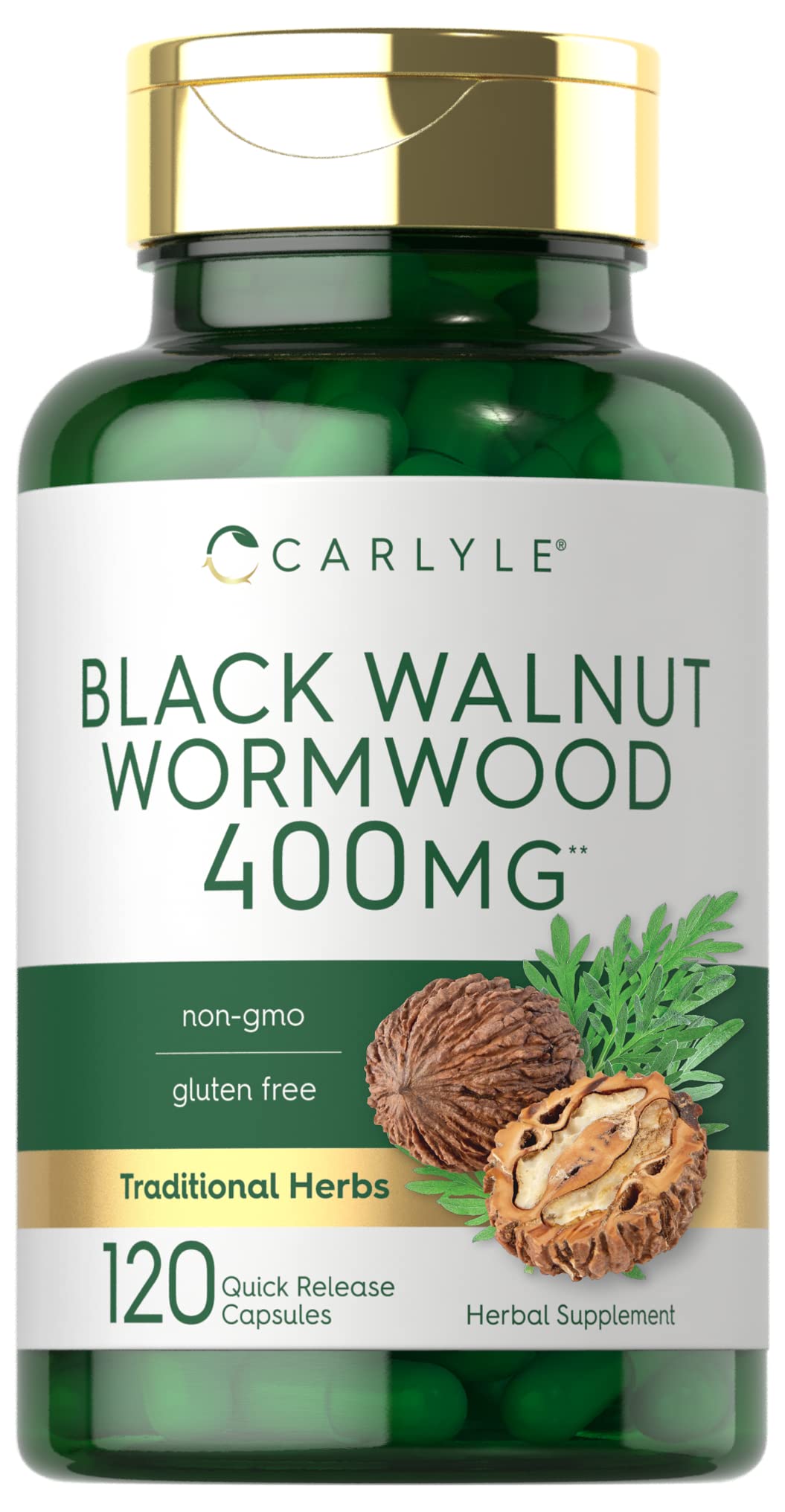 Carlyle Black Walnut Wormwood 120 Capsules | Non-GMO, Gluten Free