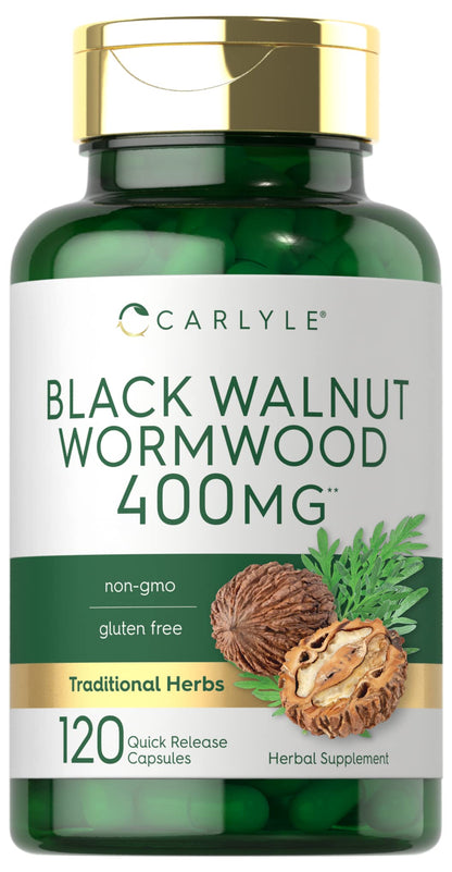 Carlyle Black Walnut Wormwood 120 Capsules | Non-GMO, Gluten Free