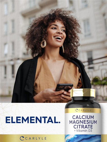 Carlyle Calcium Magnesium Citrate with Vitamin D3 – 150 Capsules (Non-GMO, Gluten Free)