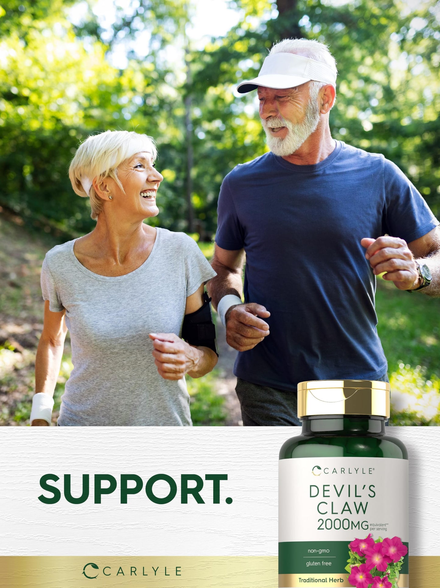 Carlyle Devils Claw 2000 mg | 200 Capsules | Gluten Free & Non-GMO