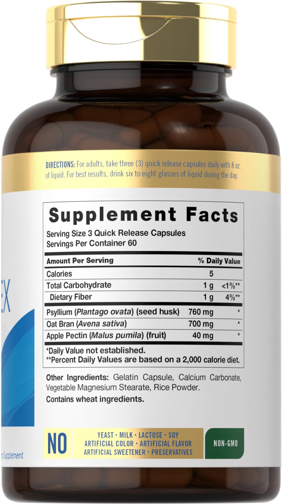 Carlyle Fiber Complex | 180 Capsules | Non-GMO Triple-Action Fiber