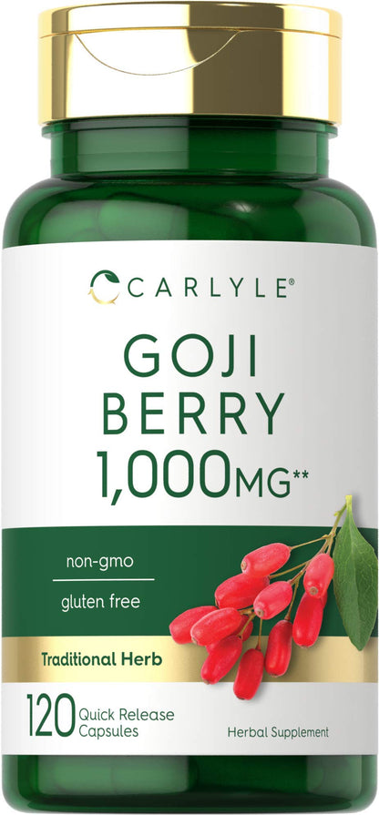 Carlyle Goji Berry 1000mg – 120 Capsules – Non-GMO, Gluten Free