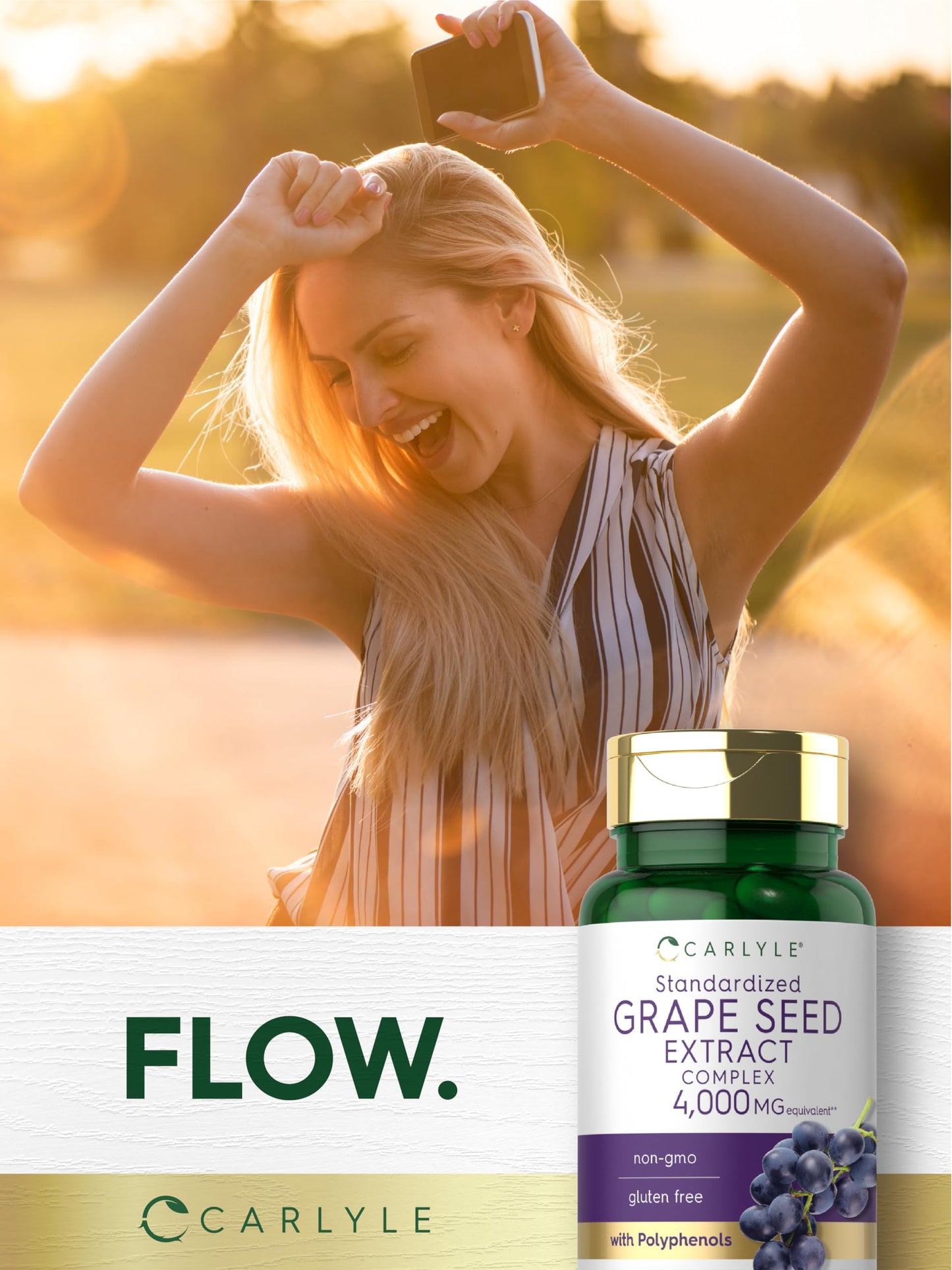 Carlyle Grape Seed Extract 4,000mg | 120 Quick Release Capsules | Polyphenol-Rich, Non-GMO & Gluten Free
