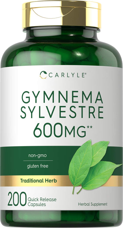 Carlyle Gymnema Sylvestre 600mg Capsules – 200 Count | Non-GMO & Gluten Free