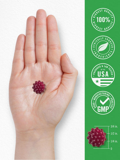 Carlyle Kids Melatonin Gummies 1 mg - 100 Count | Vegan, Non-GMO, Gluten Free | Lil Sprouts