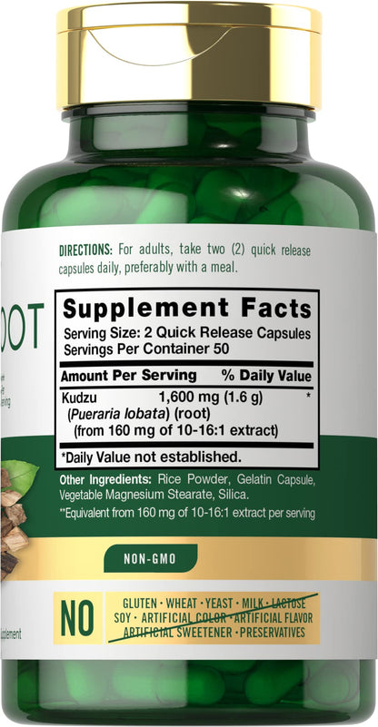 Carlyle Kudzu Root 100 Capsules – Non-GMO & Gluten Free