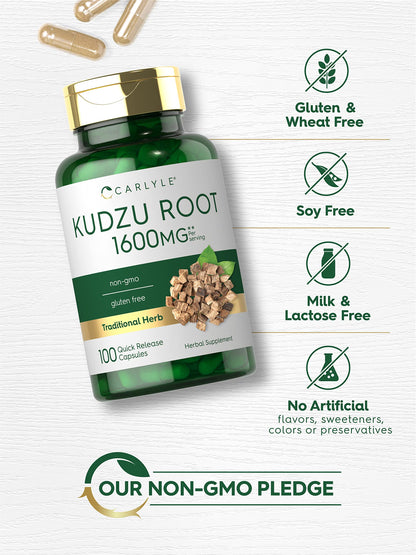 Carlyle Kudzu Root 100 Capsules – Non-GMO & Gluten Free