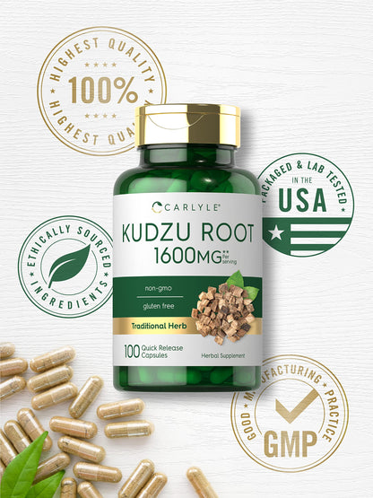 Carlyle Kudzu Root 100 Capsules – Non-GMO & Gluten Free