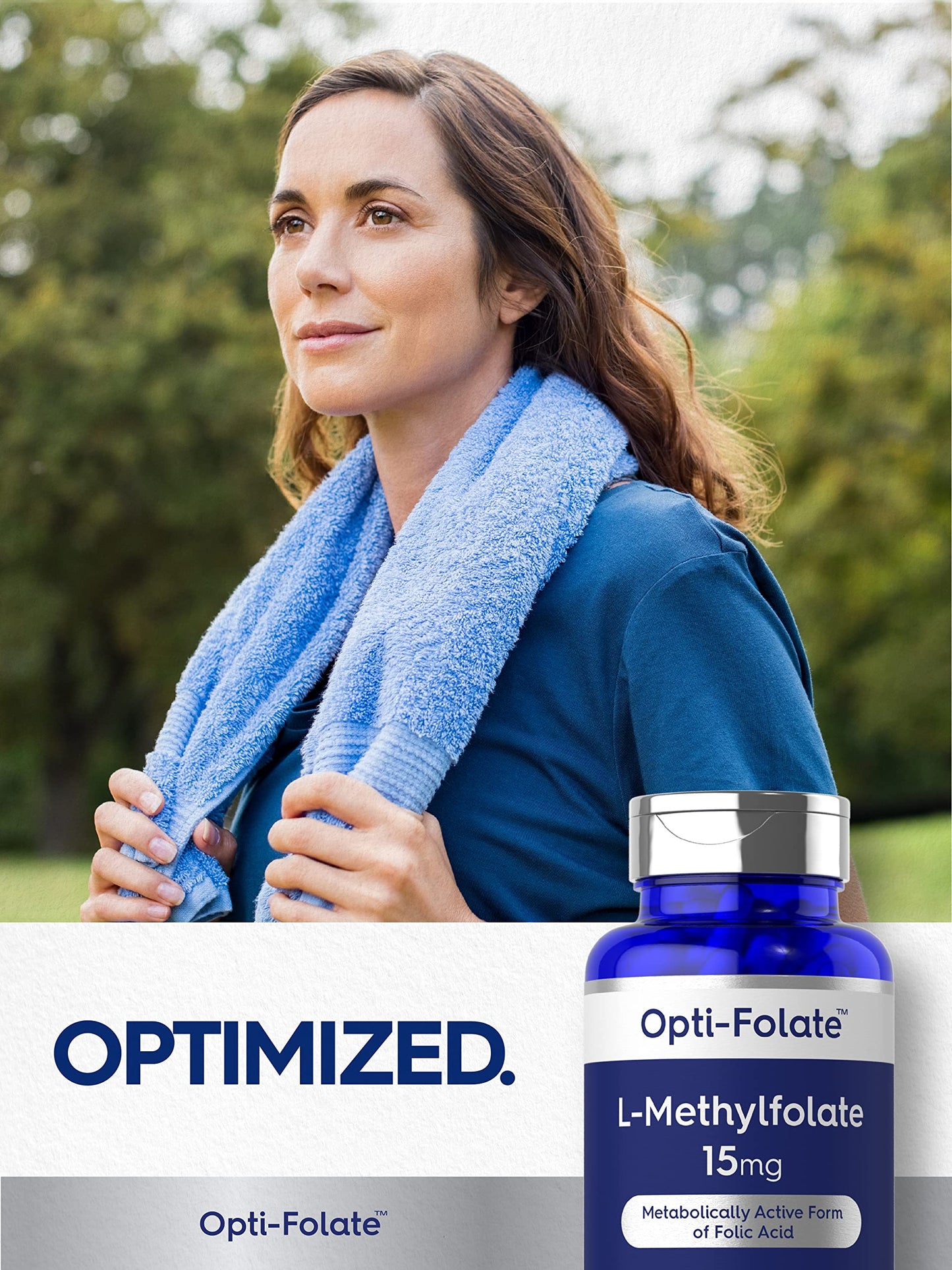 Carlyle L-Methylfolate 15mg - 120 Capsules | Non-GMO, Gluten Free | Opti-Folate