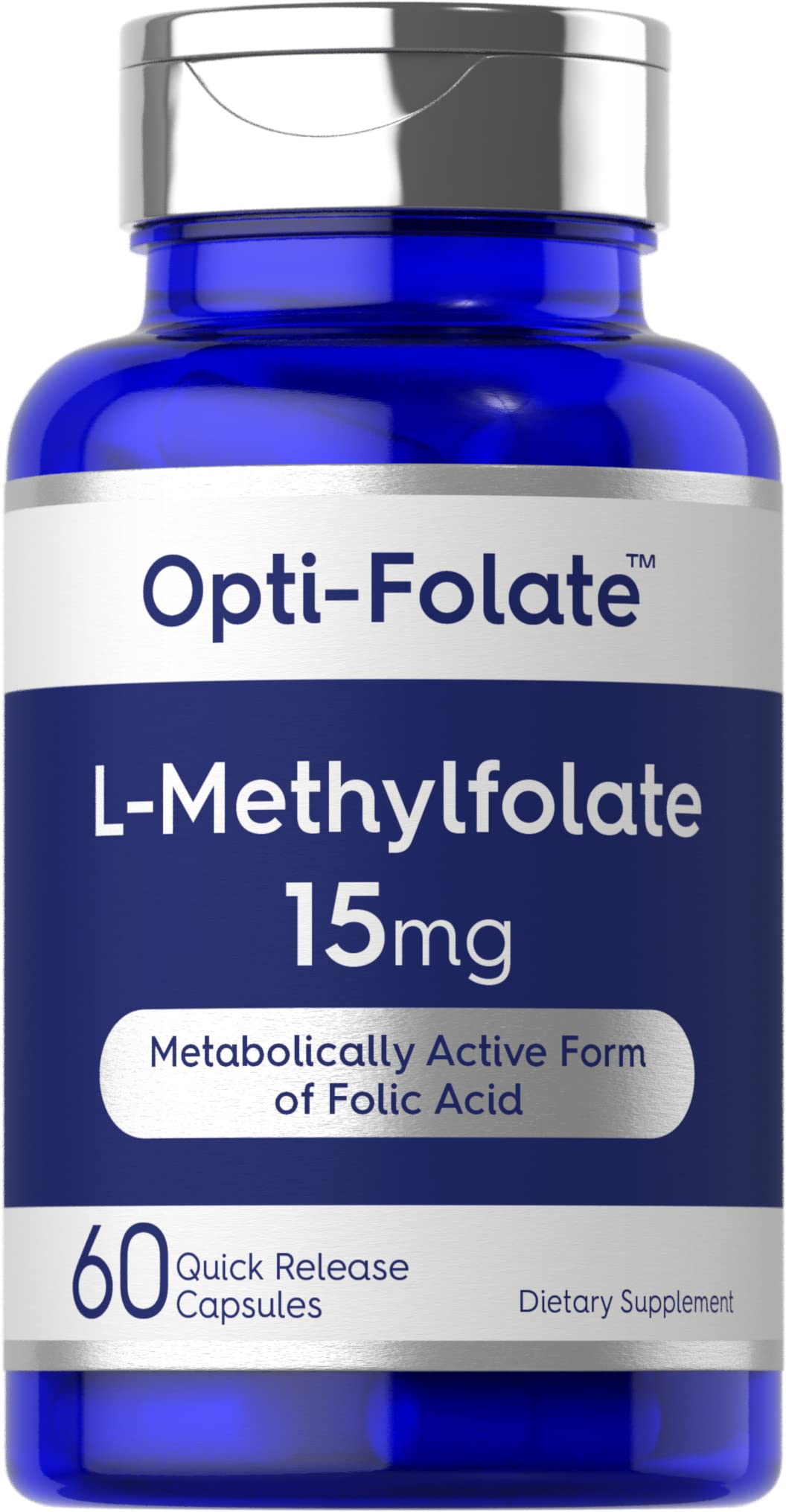 Carlyle L-Methylfolate 15mg | 60 Capsules | 5-MTHF Max Potency | Non-GMO & Gluten Free | Opti-Folate