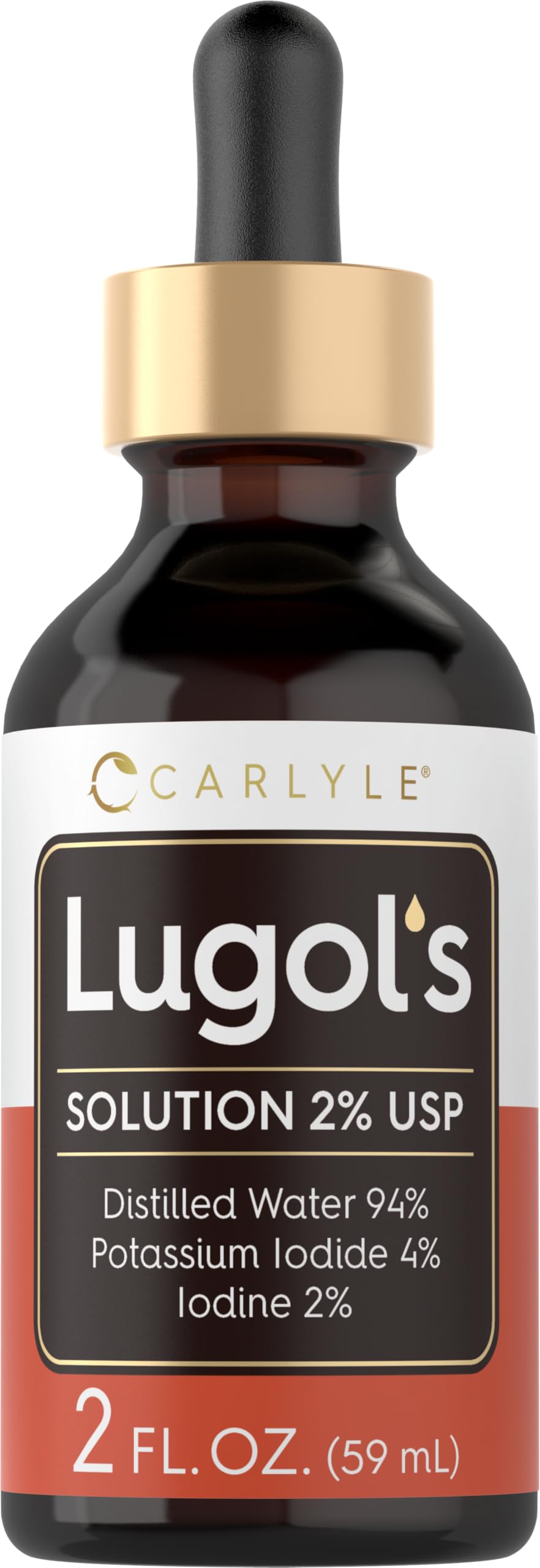Carlyle Lugols Iodine 2% 2 fl oz | Potassium Iodide and Iodine Solution Drops