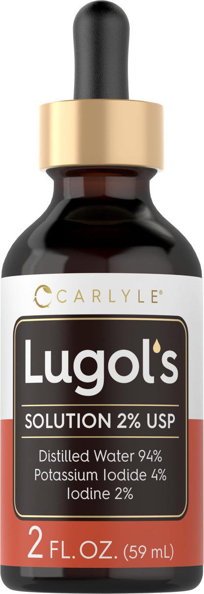 Carlyle Lugols Iodine 2% 2 fl oz | Potassium Iodide and Iodine Solution Drops