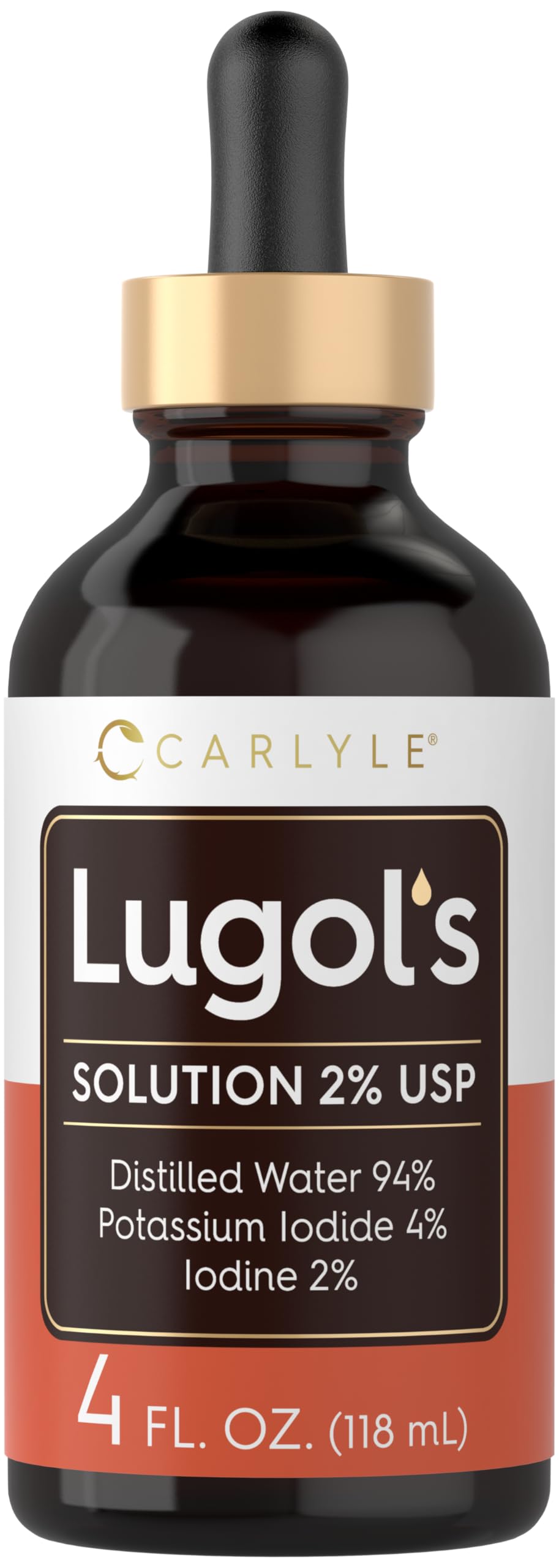 Carlyle Lugols Iodine 2% – 4 fl oz | Potassium Iodide & Iodine Solution Drops