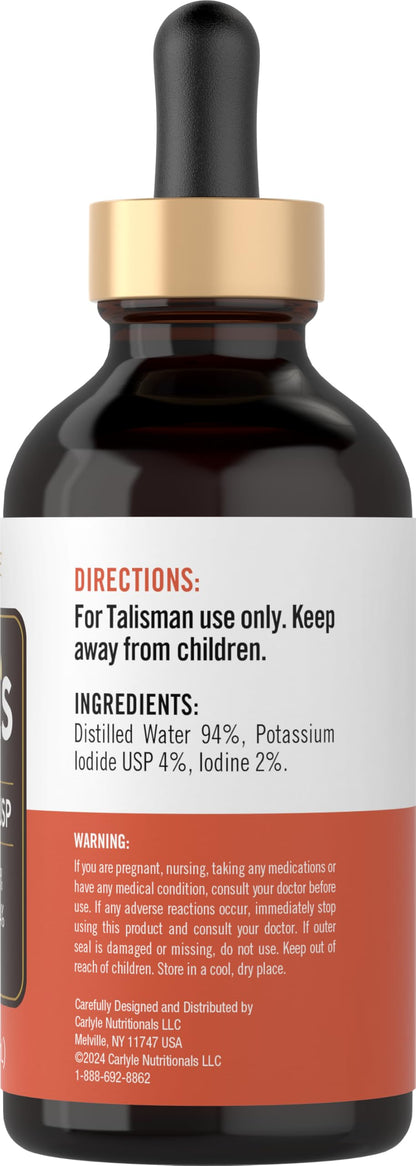 Carlyle Lugols Iodine 2% – 4 fl oz | Potassium Iodide & Iodine Solution Drops