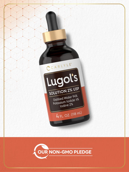 Carlyle Lugols Iodine 2% – 4 fl oz | Potassium Iodide & Iodine Solution Drops