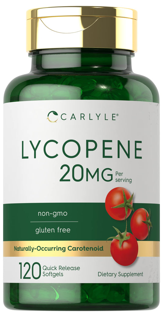Carlyle Lycopene | 20mg | 120 Softgels | Non-GMO & Gluten Free Supplement BritishVita | Premium UK Vitamins & Wellness Supplements