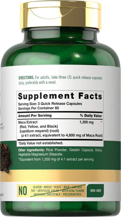Carlyle Maca Root Capsules for Women & Men – 4800 mg High Potency, 180 Count
