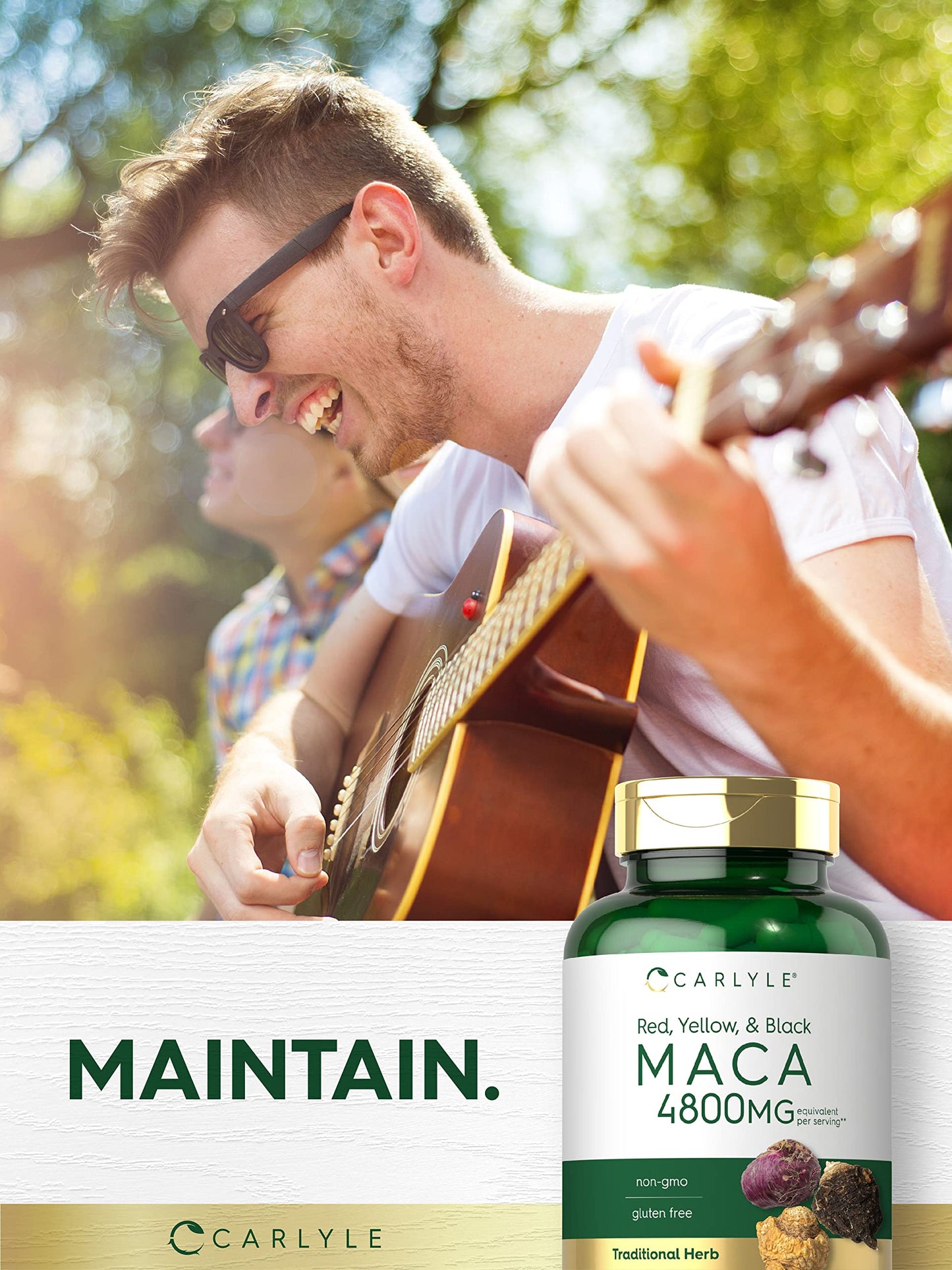 Carlyle Maca Root Capsules for Women & Men – 4800 mg High Potency, 180 Count