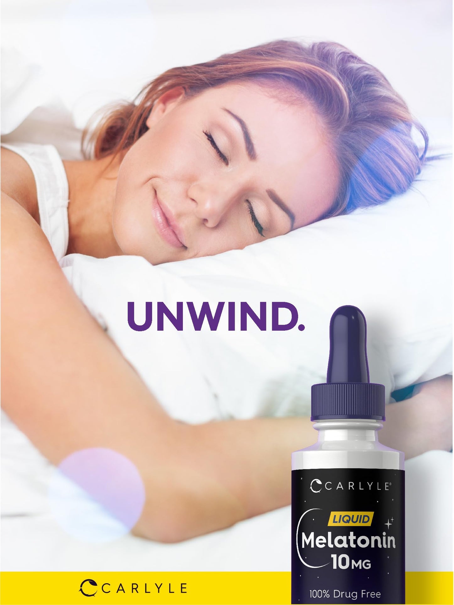 Carlyle Melatonin 10mg Liquid Drops – Berry Flavor, 2 fl oz, Non-GMO, Vegetarian (Pack of 2)