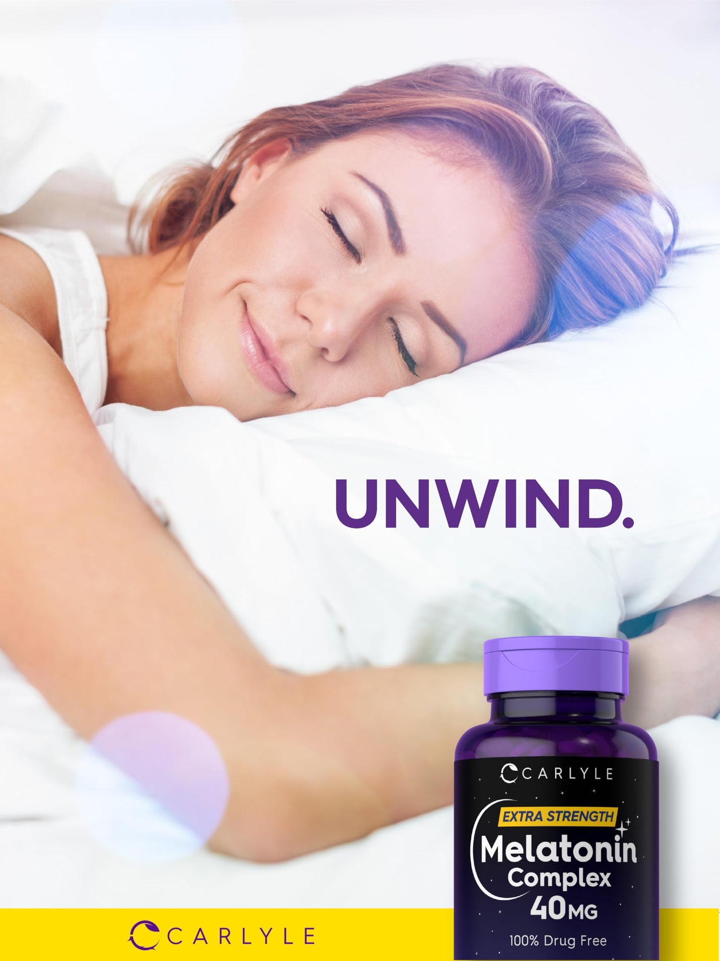 Carlyle Melatonin 40mg Complex – 150 Fast-Dissolve Tablets | Extra Strength