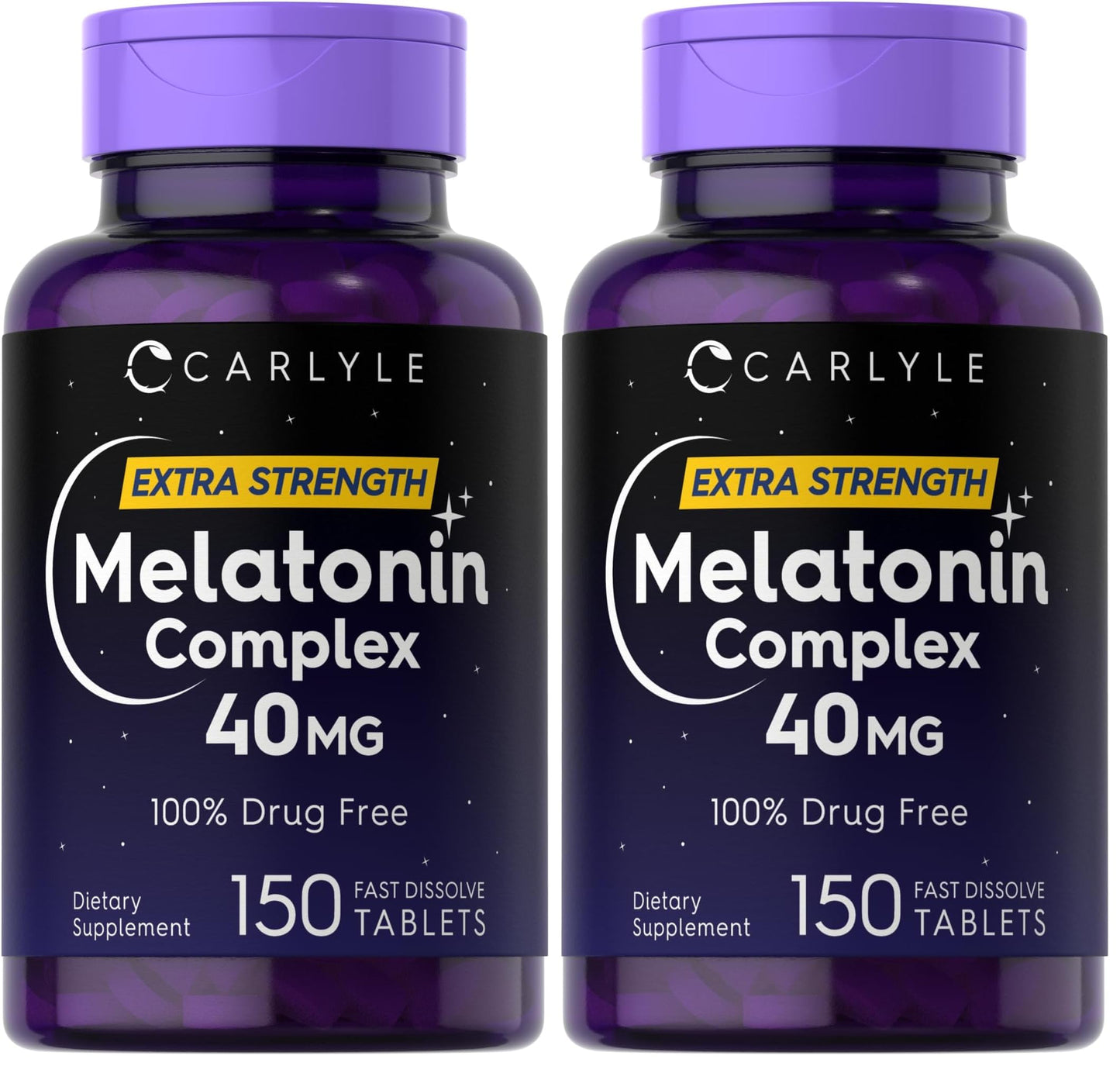 Carlyle Melatonin 40mg Complex – 150 Fast Dissolve Tablets | Extra Strength