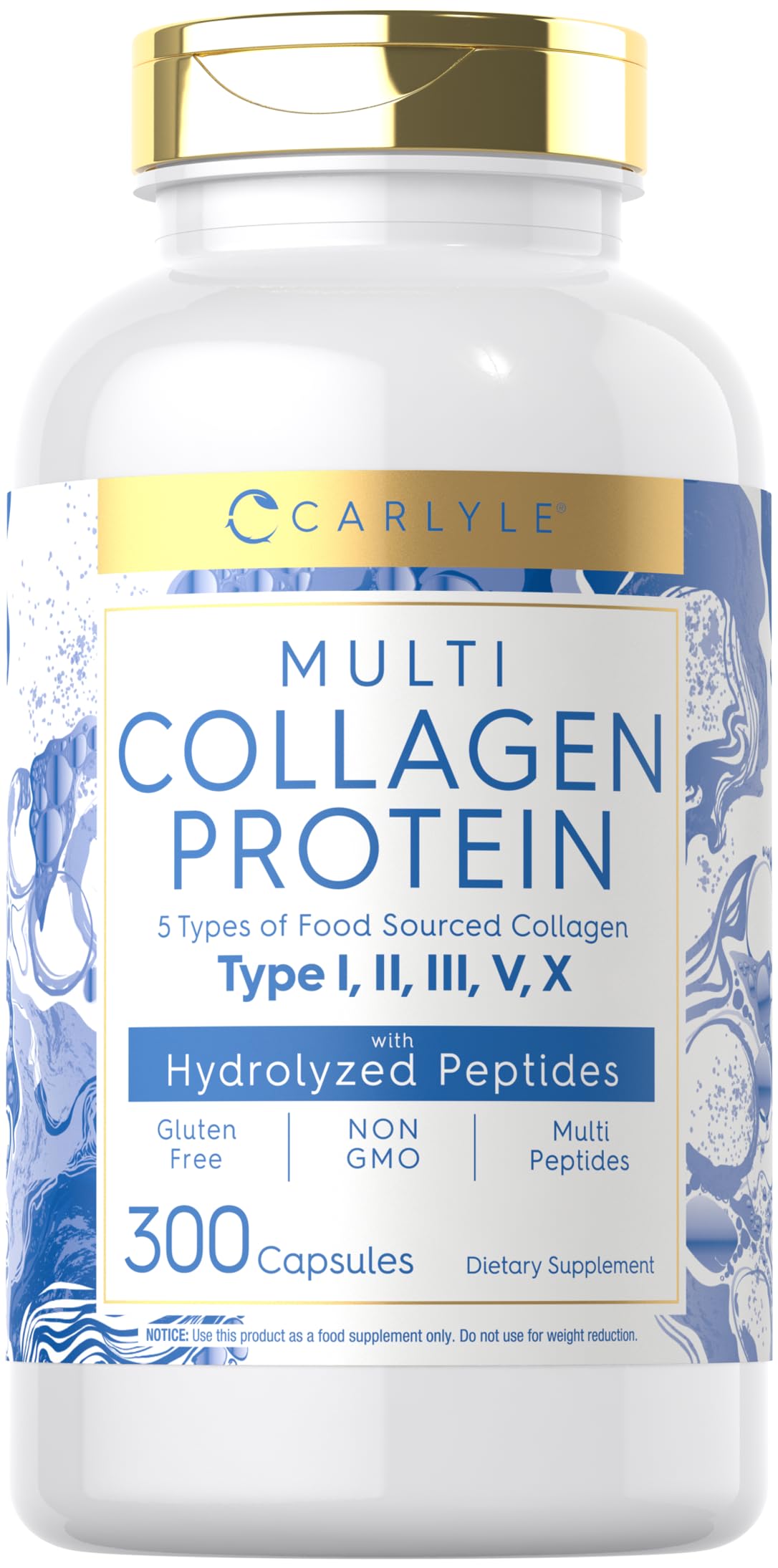 Carlyle Multi Collagen 2000mg Capsules – 300 Count | Keto & Gluten Free