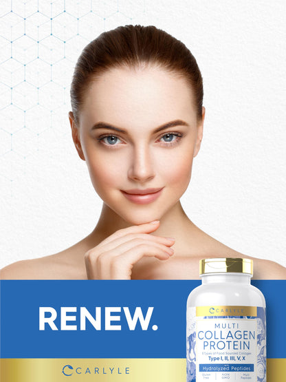 Carlyle Multi Collagen 2000mg Capsules – 300 Count | Keto & Gluten Free