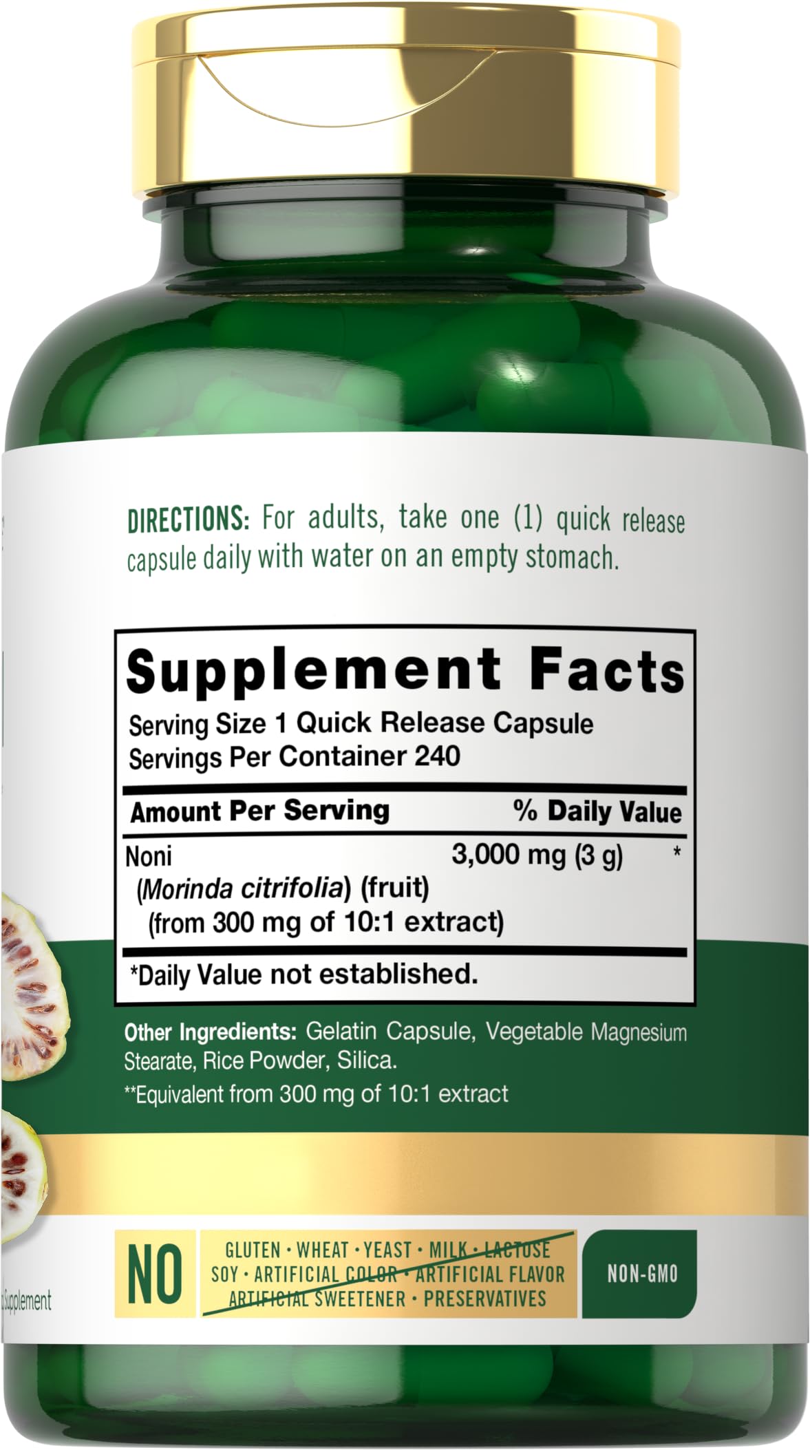 Carlyle Noni Capsules 3000mg – 240 Count | Non-GMO, Gluten Free