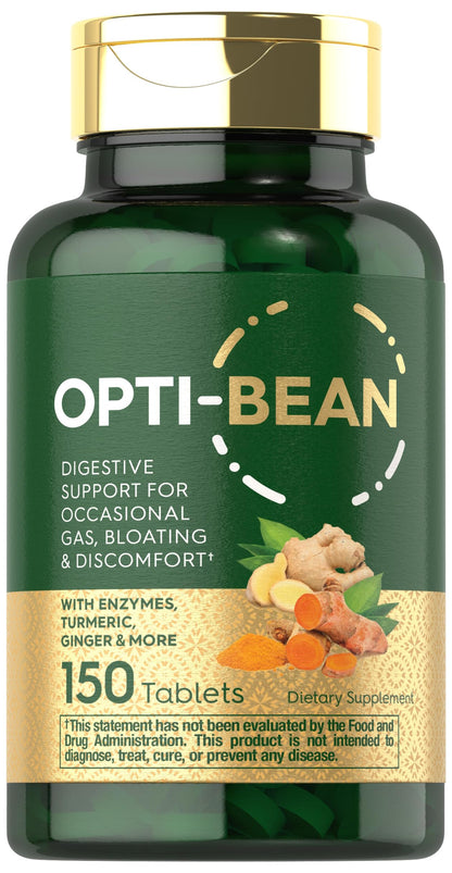 Carlyle Opti-Bean 150 Tablets – Digestive Support Enzyme Blend | Gas & Bloating | Vegetarian, Non-GMO & Gluten Free