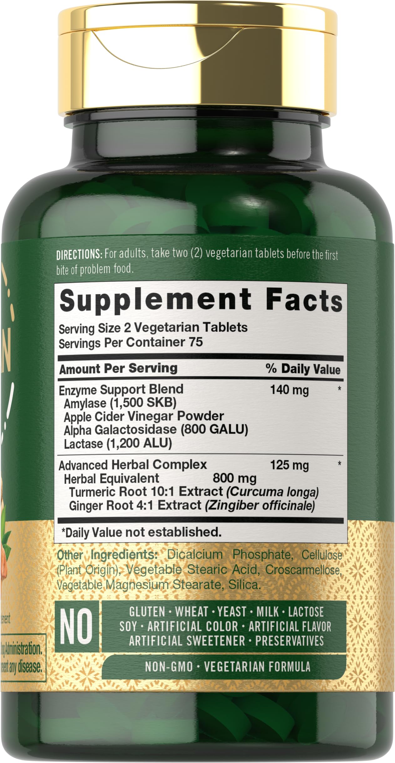 Carlyle Opti-Bean 150 Tablets – Digestive Support Enzyme Blend | Gas & Bloating | Vegetarian, Non-GMO & Gluten Free